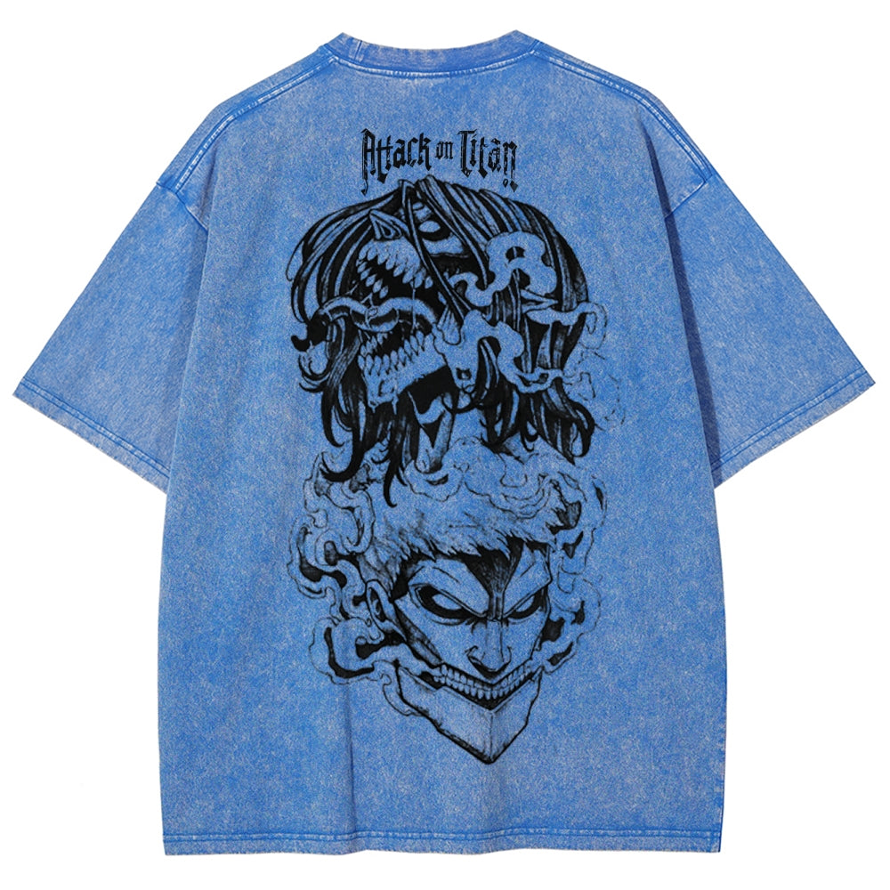 Attack On Titan Unisex Fit Washed T-Shirt 2503000118