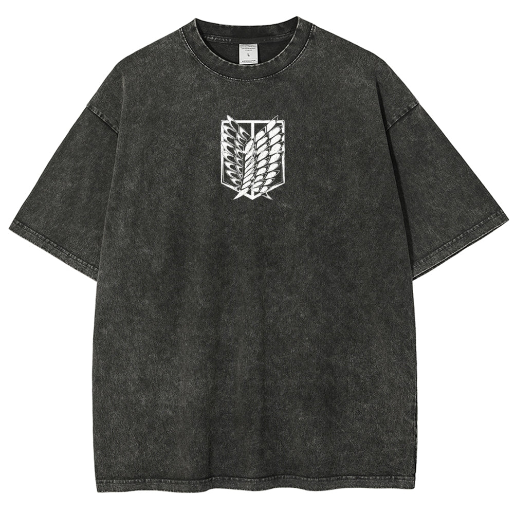 Attack On Titan Unisex Fit Washed T-Shirt 2503000122