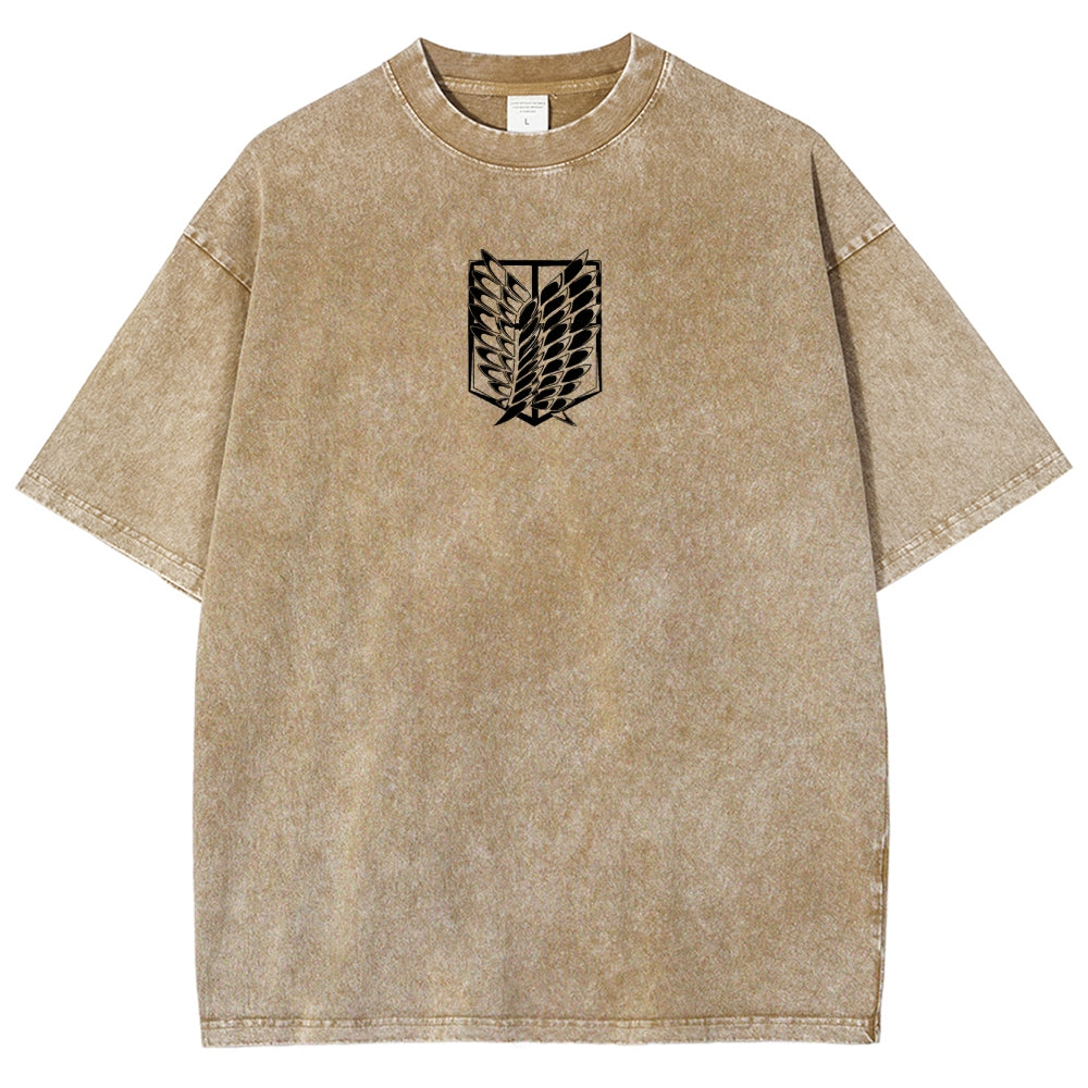 Attack On Titan Unisex Fit Washed T-Shirt 2503000122