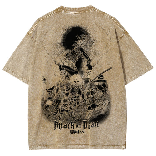 Attack On Titan Unisex Fit Washed T-Shirt 2503000122
