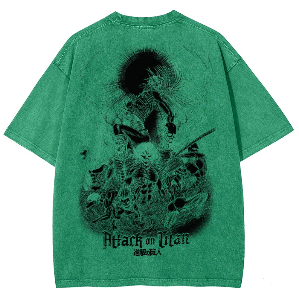 Attack On Titan Unisex Fit Washed T-Shirt 2503000122
