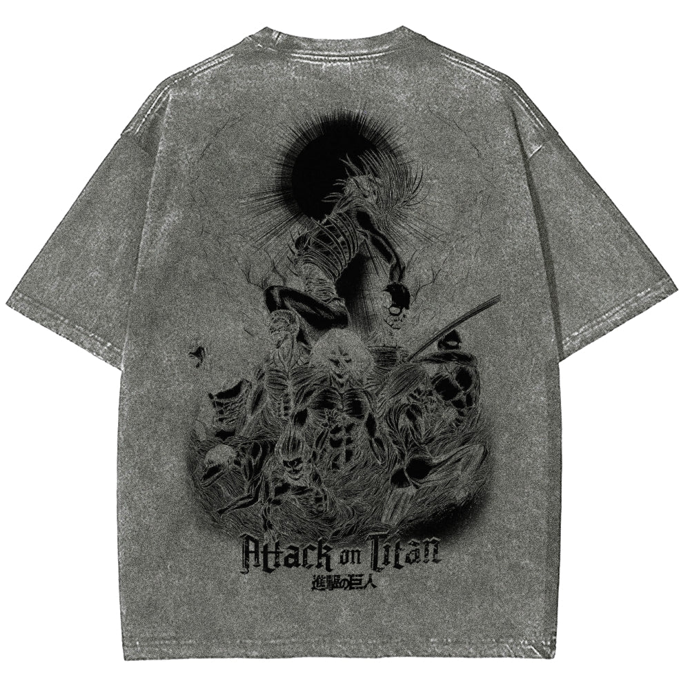 Attack On Titan Unisex Fit Washed T-Shirt 2503000122