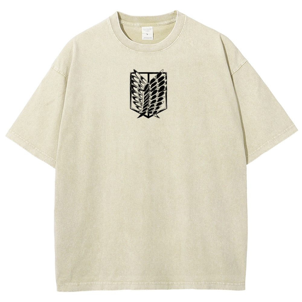 Attack On Titan Unisex Fit Washed T-Shirt 2503000122