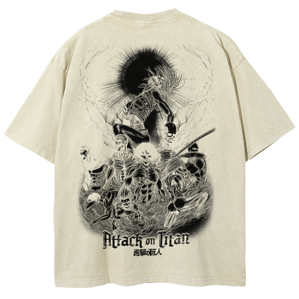 Attack On Titan Unisex Fit Washed T-Shirt 2503000122