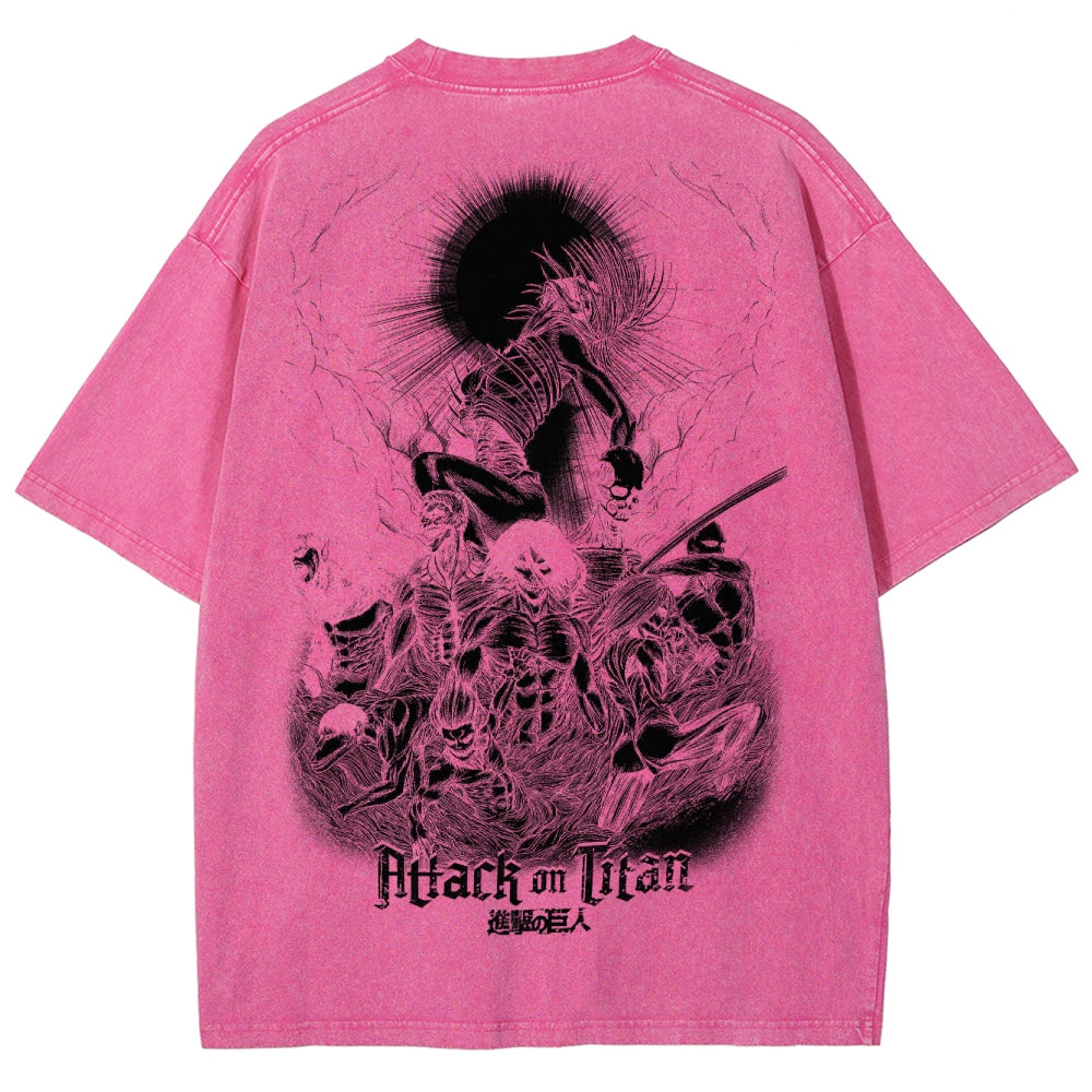 Attack On Titan Unisex Fit Washed T-Shirt 2503000122
