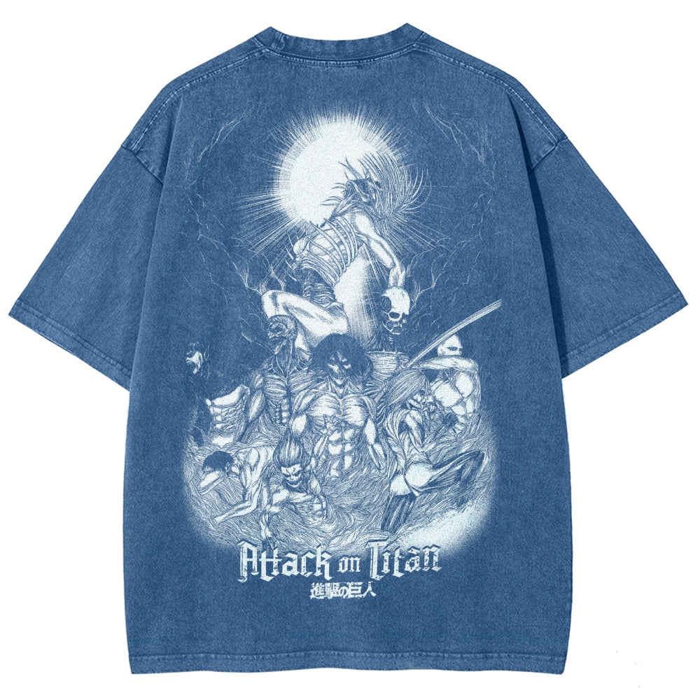 Attack On Titan Unisex Fit Washed T-Shirt 2503000122