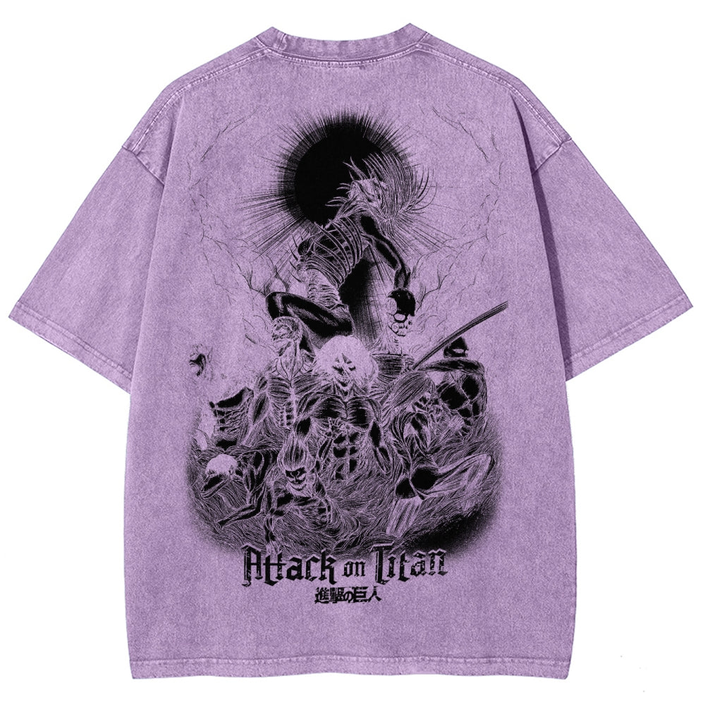 Attack On Titan Unisex Fit Washed T-Shirt 2503000122