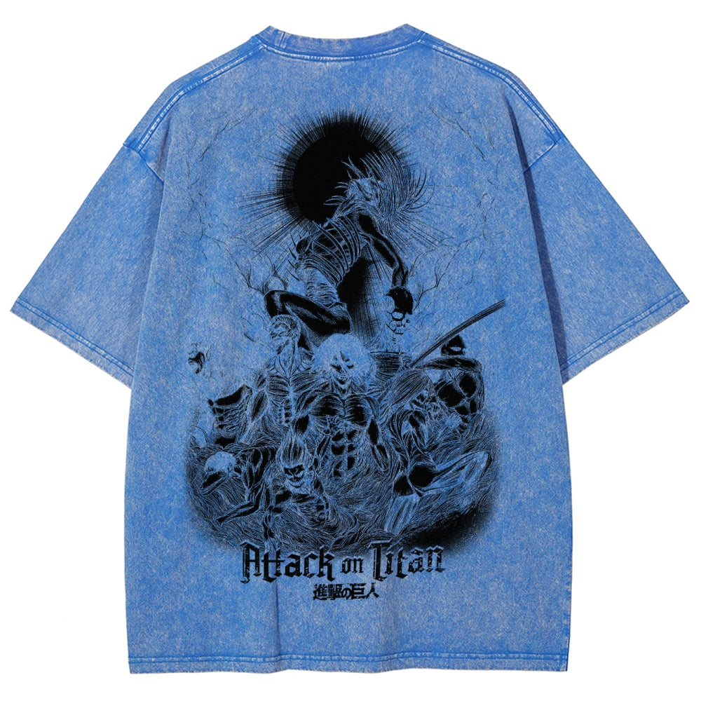 Attack On Titan Unisex Fit Washed T-Shirt 2503000122
