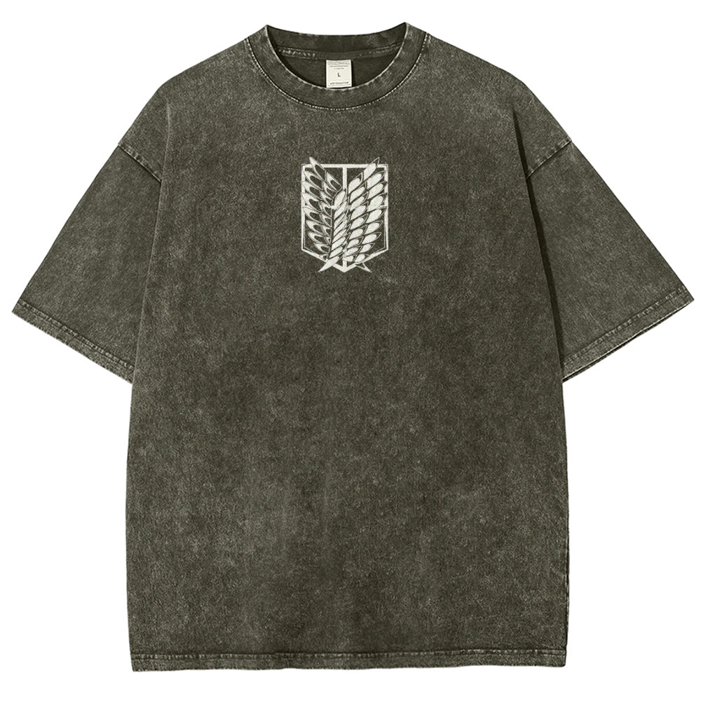 Attack On Titan Unisex Fit Washed T-Shirt 2503000122