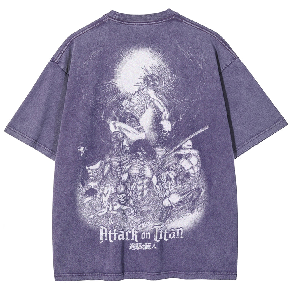 Attack On Titan Unisex Fit Washed T-Shirt 2503000122