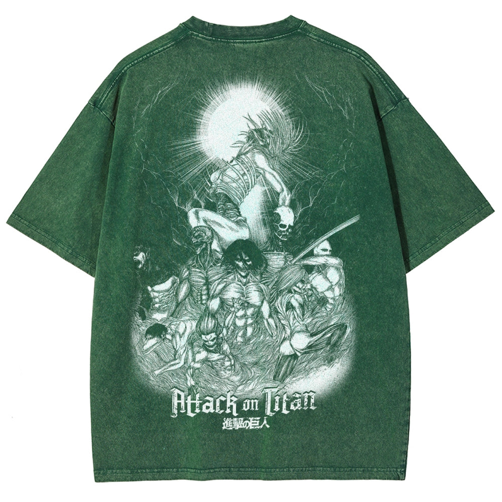 Attack On Titan Unisex Fit Washed T-Shirt 2503000122