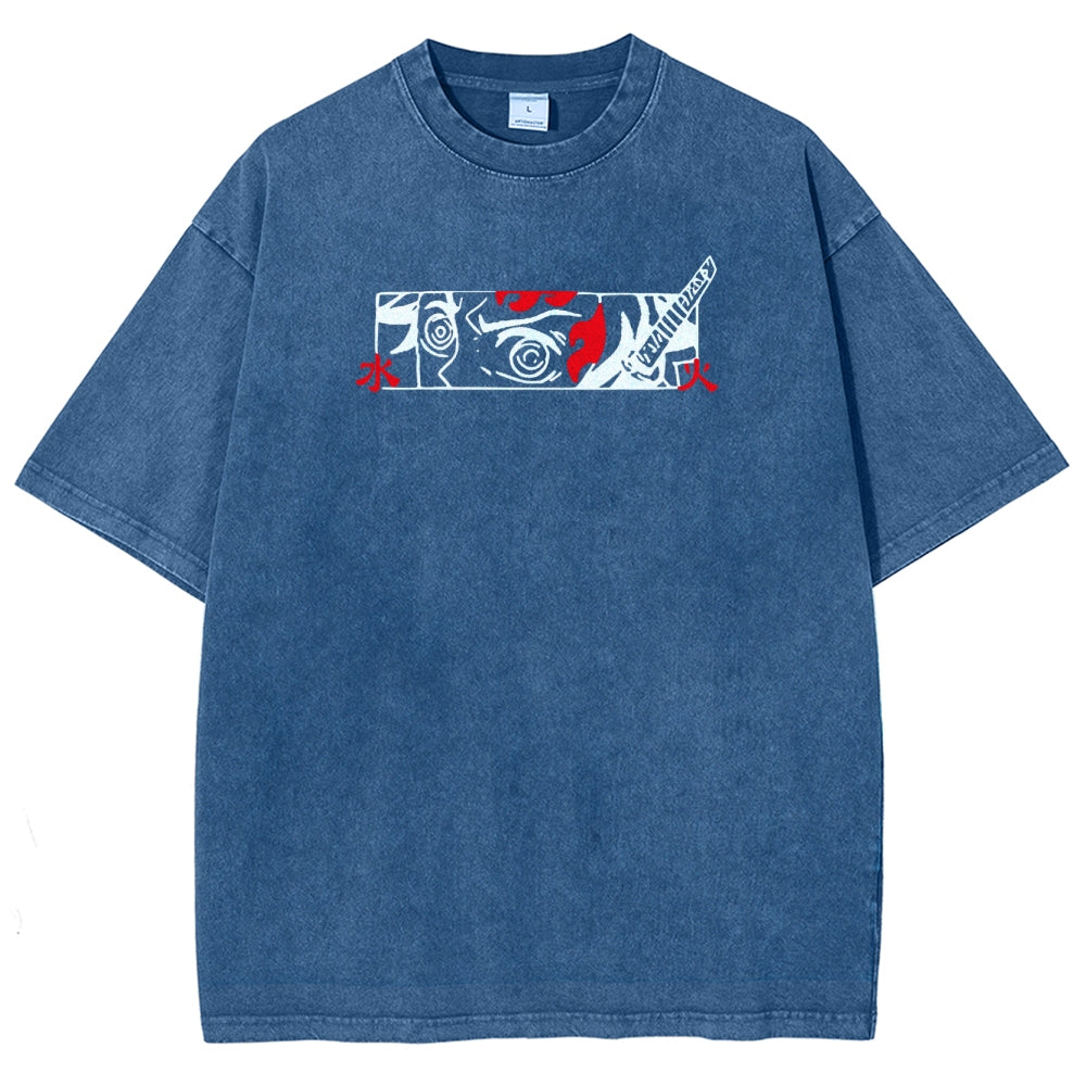Demon Slayer Tanjiro Kamado Vintage Washed T-Shirt 2503003932