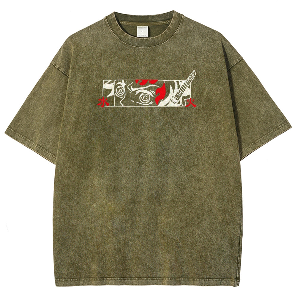 Demon Slayer Tanjiro Kamado Vintage Washed T-Shirt 2503003932