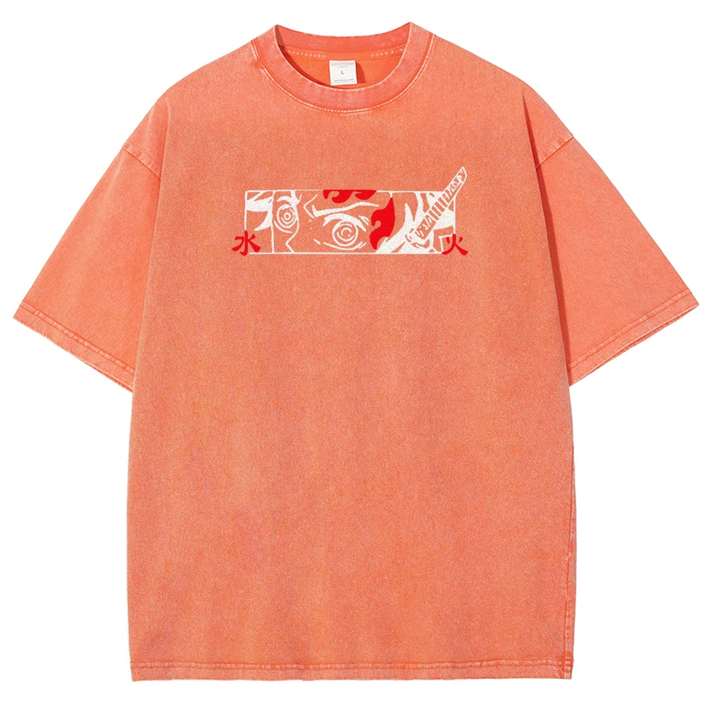 Demon Slayer Tanjiro Kamado Vintage Washed T-Shirt 2503003932