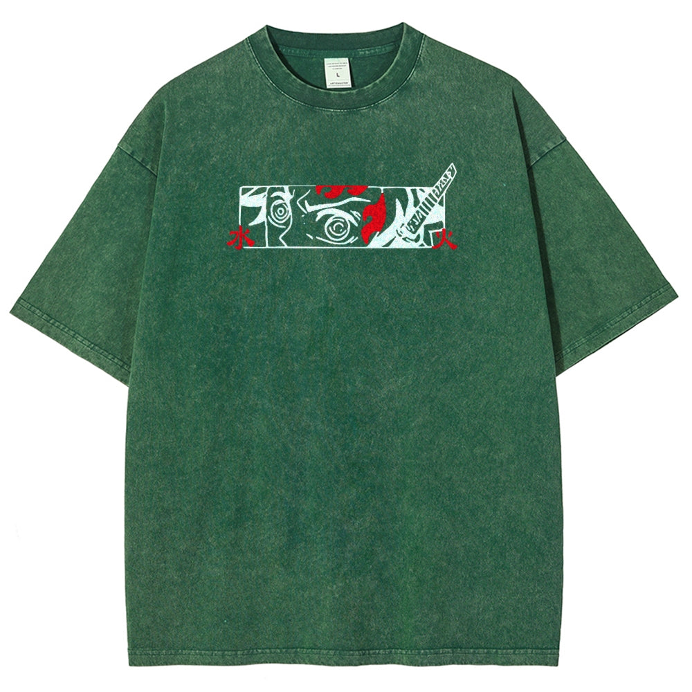 Demon Slayer Tanjiro Kamado Vintage Washed T-Shirt 2503003932