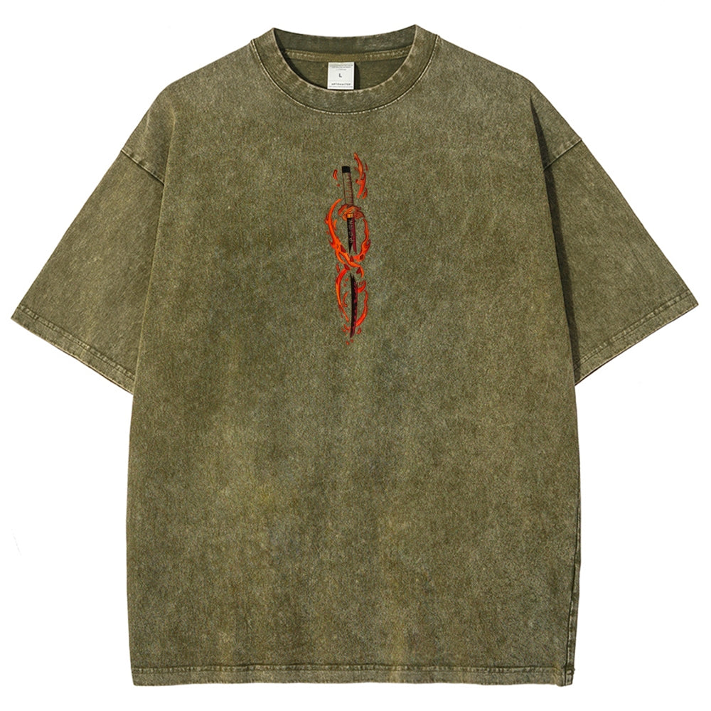 Demon Slayer Unisex Fit Washed T-Shirt 2503005405