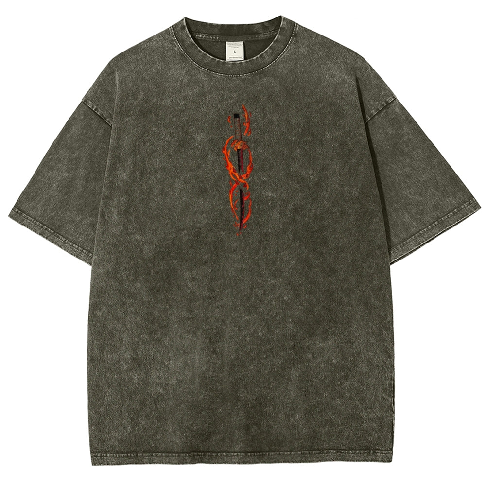 Demon Slayer Unisex Fit Washed T-Shirt 2503005405