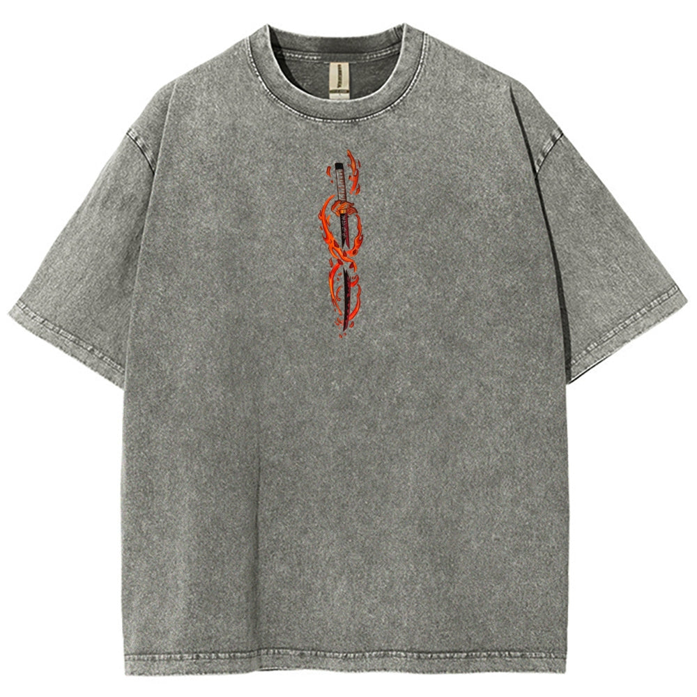 Demon Slayer Unisex Fit Washed T-Shirt 2503005405