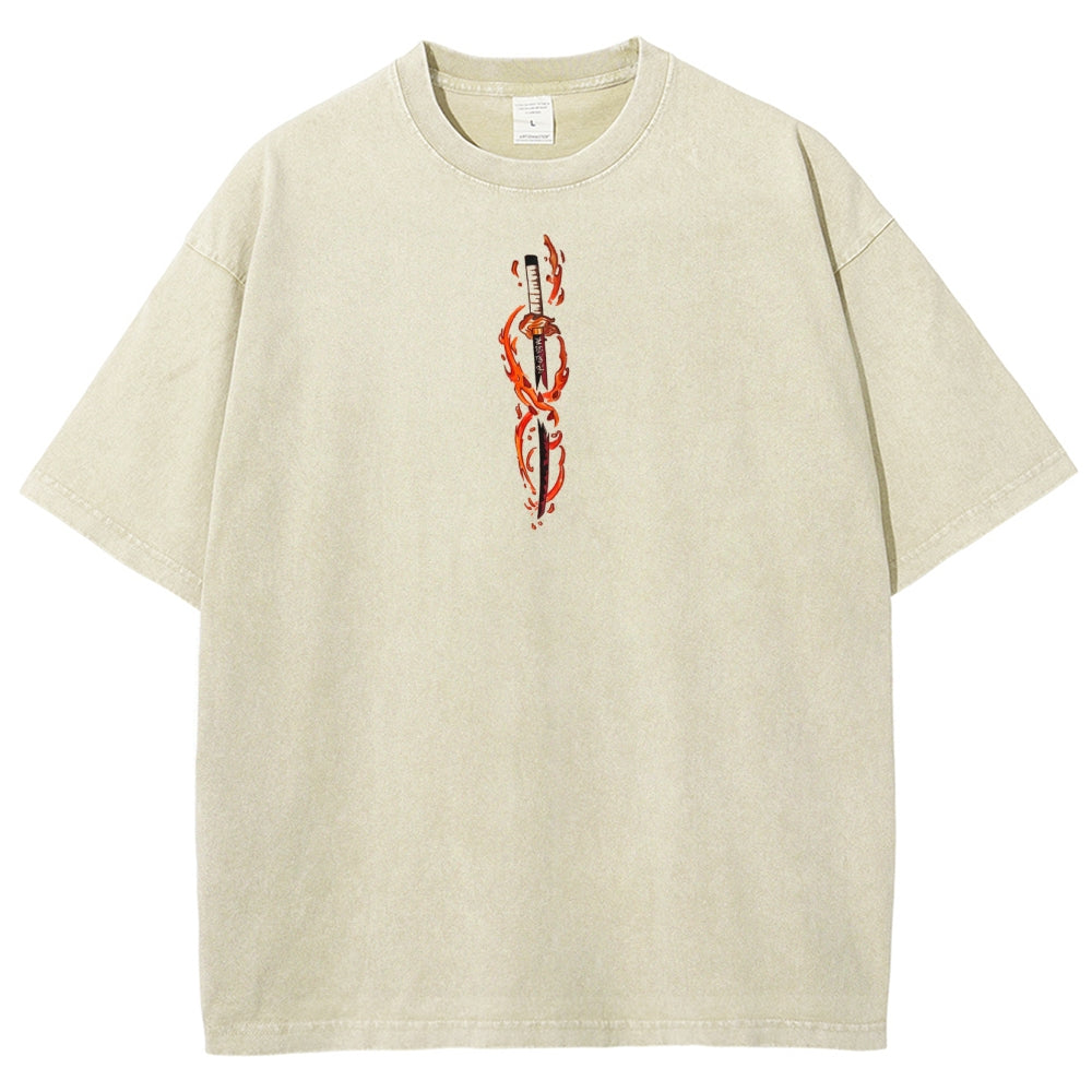 Demon Slayer Unisex Fit Washed T-Shirt 2503005405