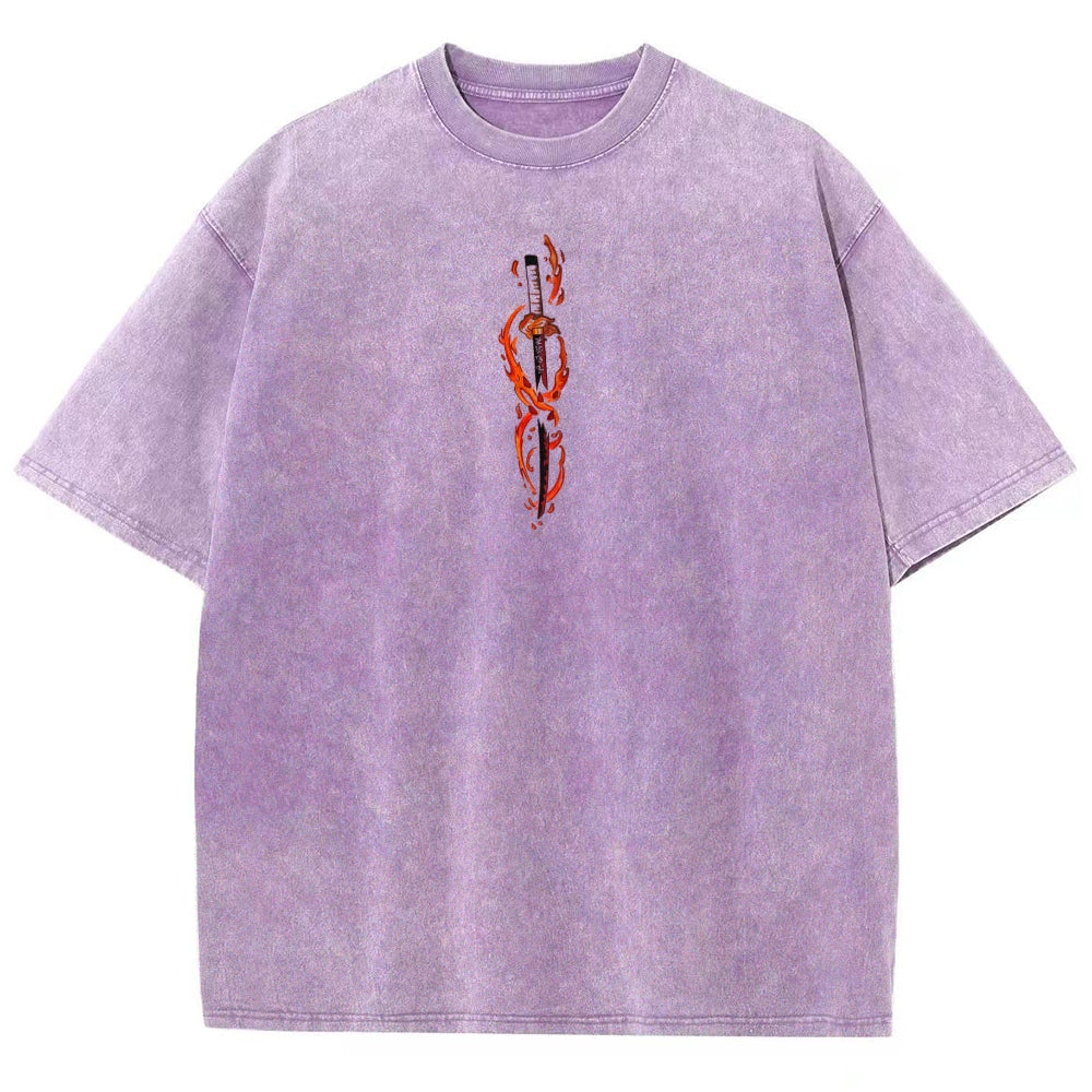 Demon Slayer Unisex Fit Washed T-Shirt 2503005405