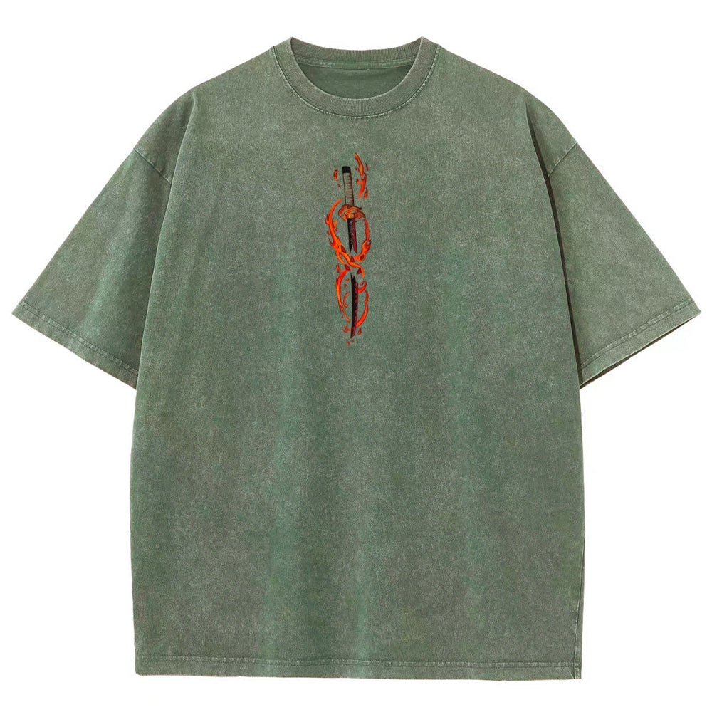 Demon Slayer Unisex Fit Washed T-Shirt 2503005405