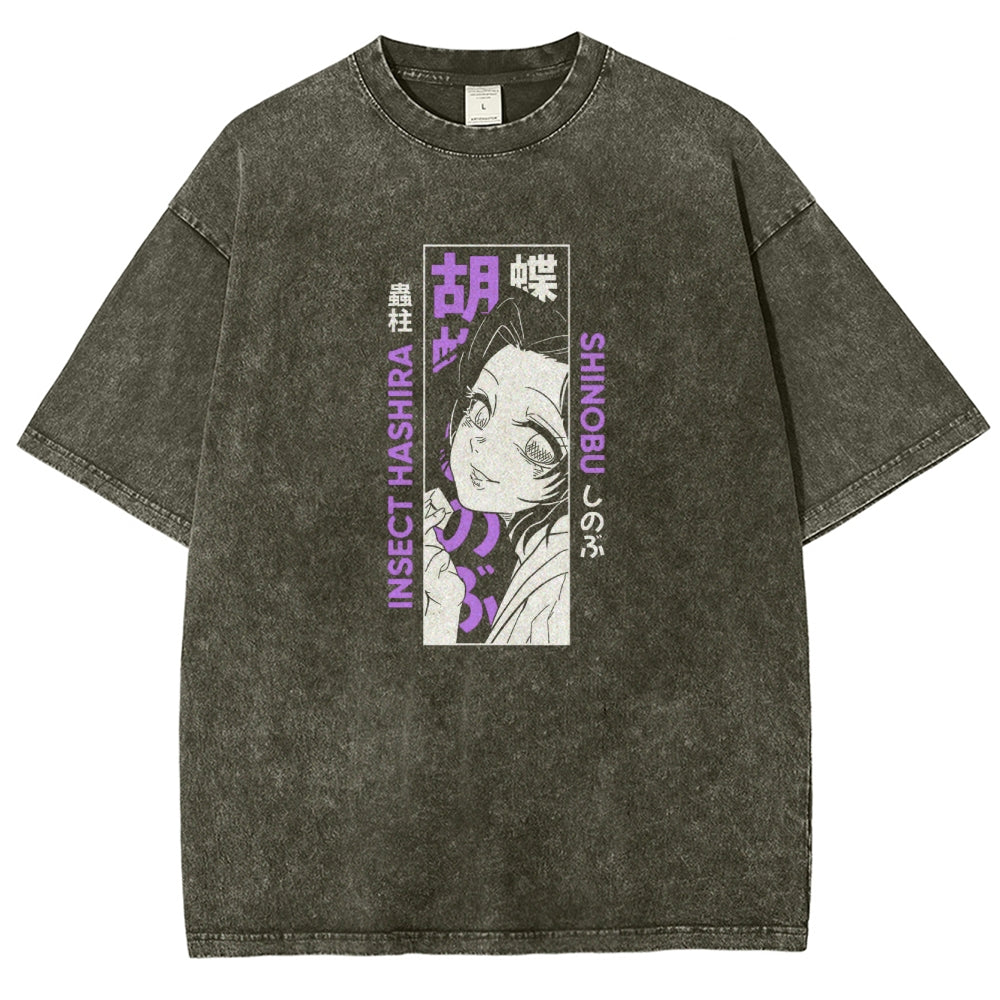 Demon Slayer Unisex Fit Washed T-Shirt 2503005417