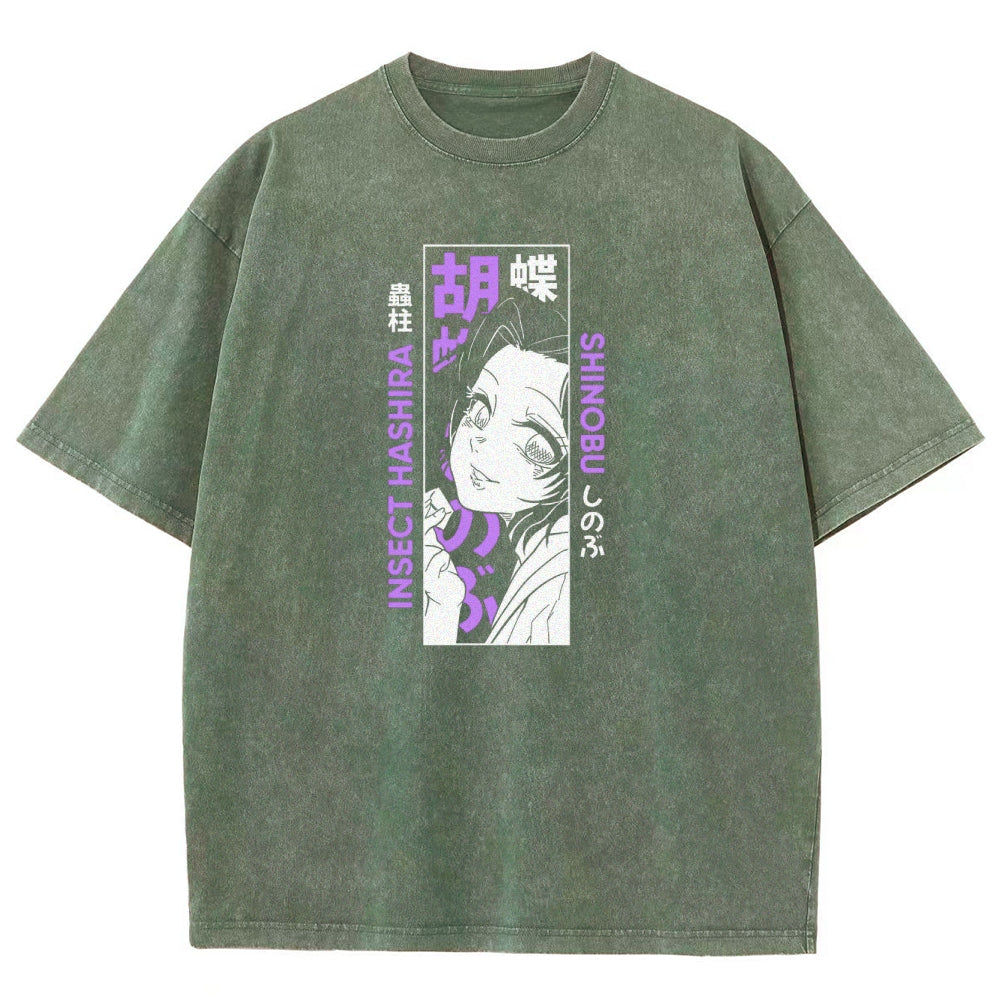Demon Slayer Unisex Fit Washed T-Shirt 2503005417