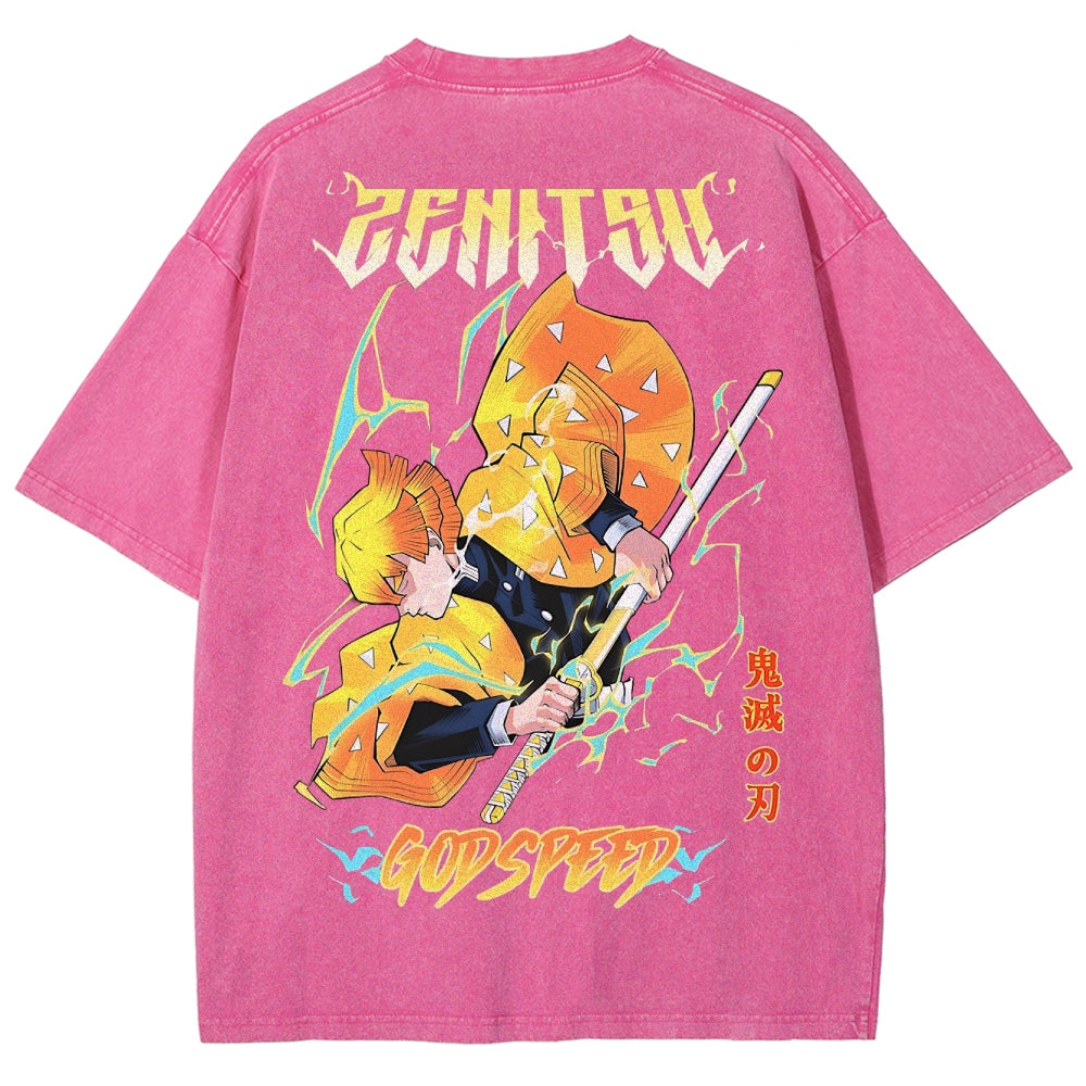 Demon Slayer Unisex Fit Washed T-Shirt 2503005425