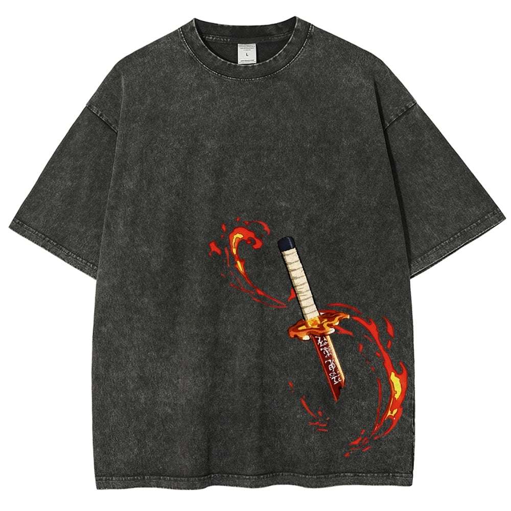 Demon Slayer Unisex Fit Washed T-Shirt 2503005427