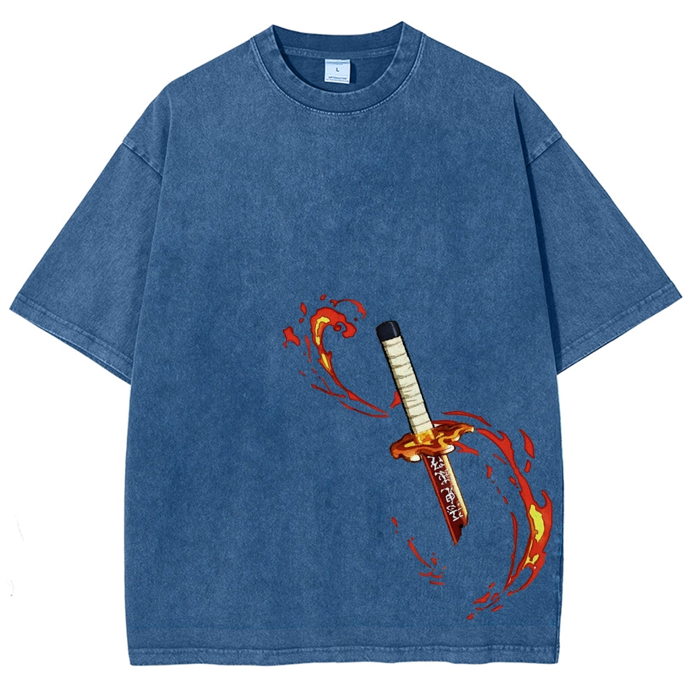 Demon Slayer Unisex Fit Washed T-Shirt 2503005427