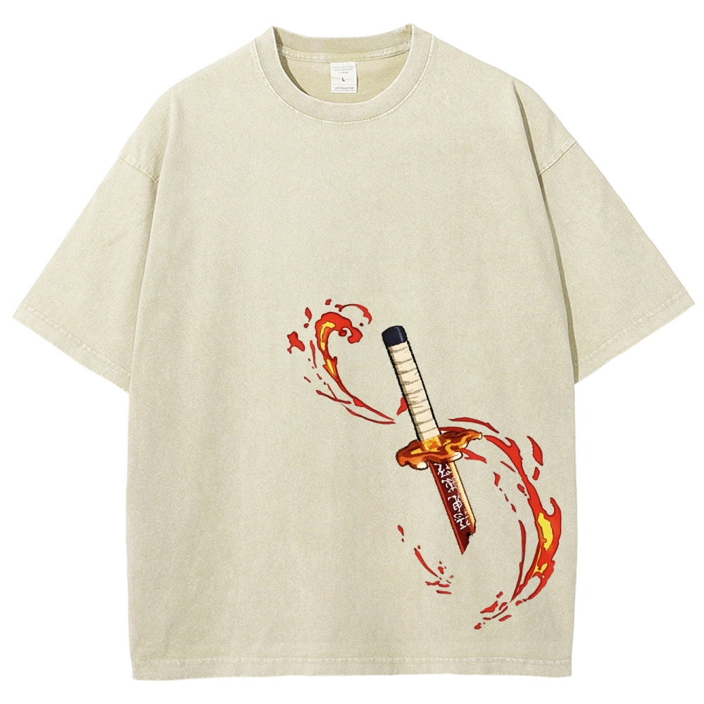 Demon Slayer Unisex Fit Washed T-Shirt 2503005427