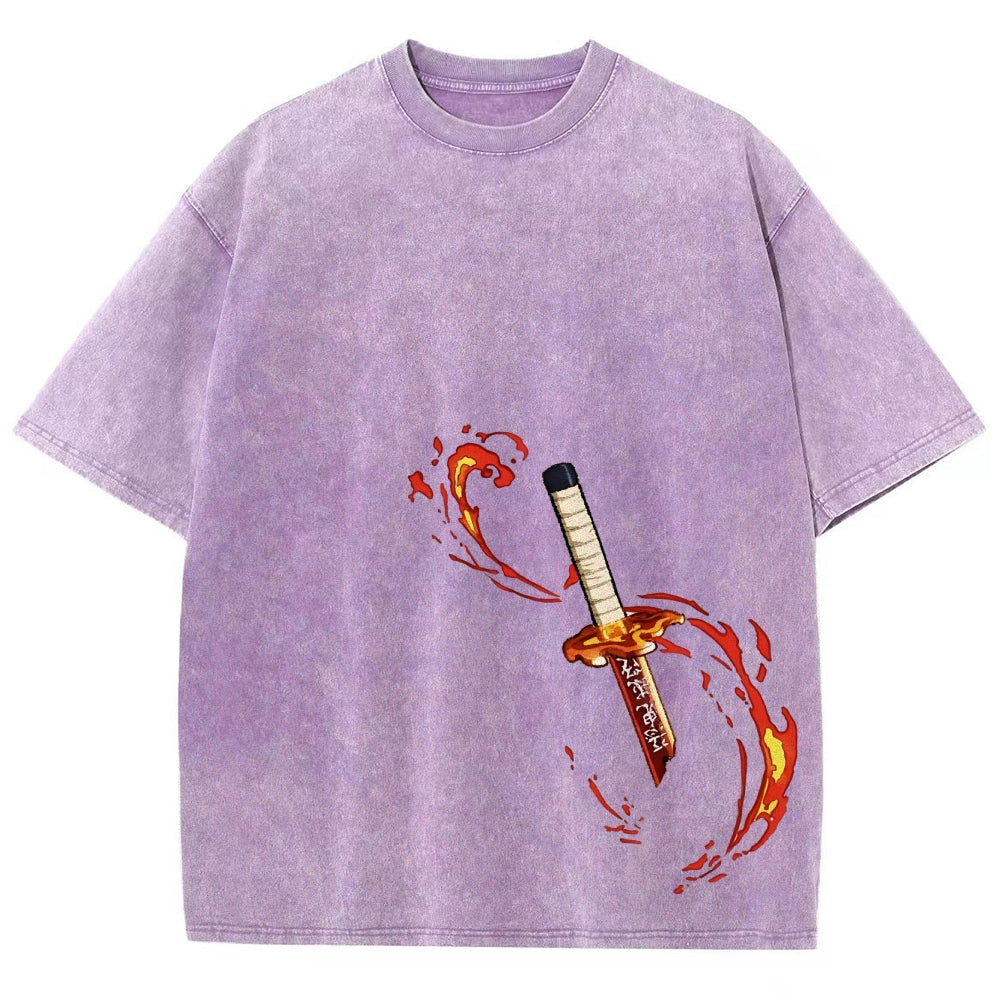 Demon Slayer Unisex Fit Washed T-Shirt 2503005427