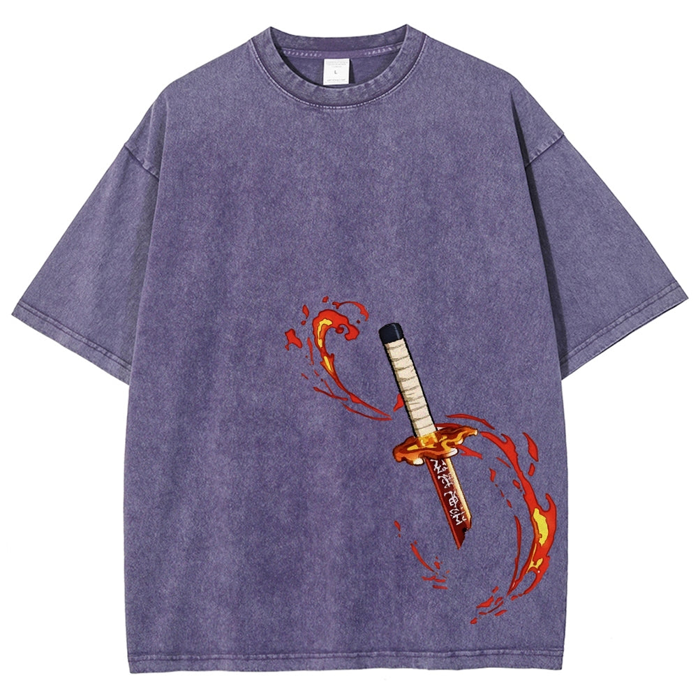 Demon Slayer Unisex Fit Washed T-Shirt 2503005427