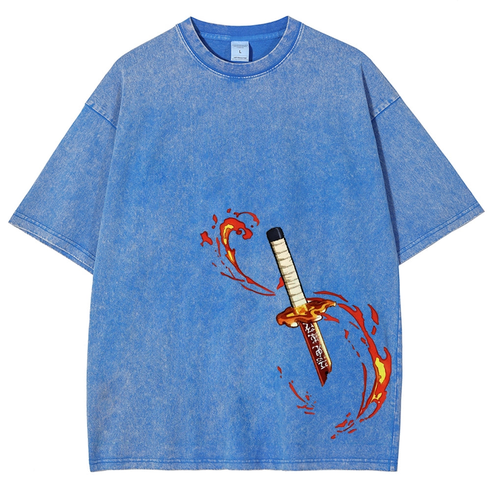 Demon Slayer Unisex Fit Washed T-Shirt 2503005427