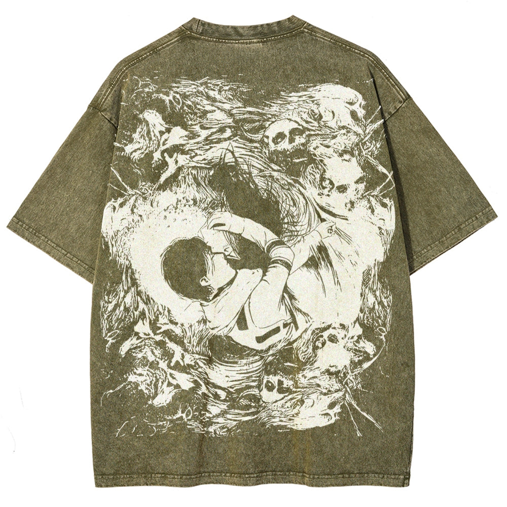 Attack on Titan Unisex Fit Washed T-Shirt 2503010151
