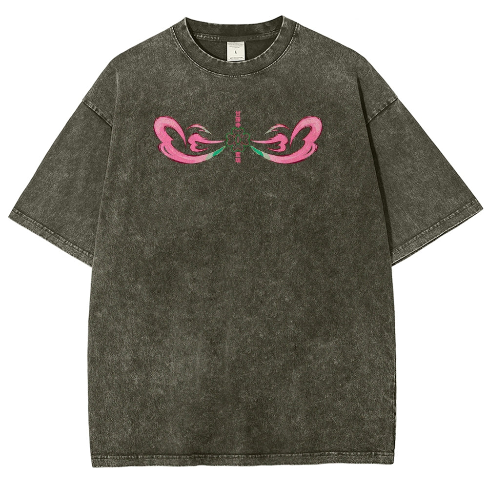 Demon Slayer Mitsuri Kanroji Unisex Fit Washed T-Shirt 2504004048
