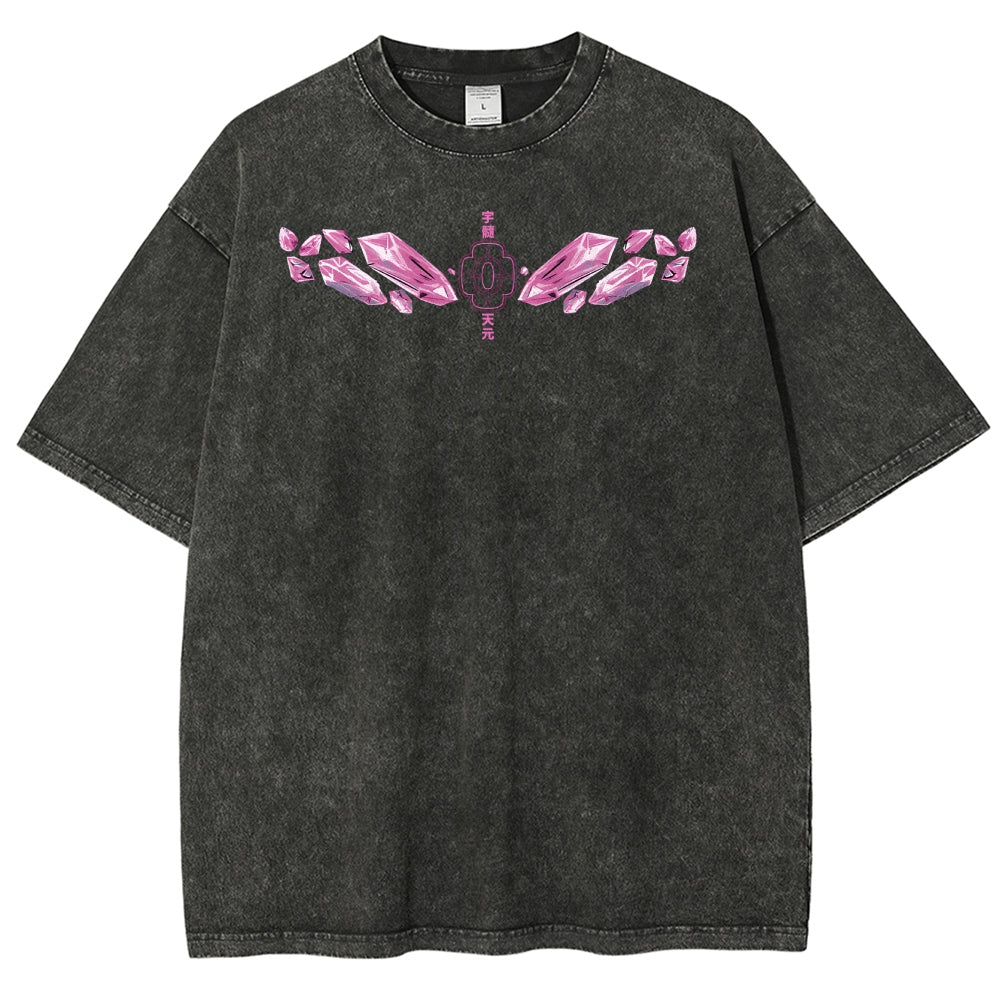 Gurren lagann Demon Slayer Uzui Tengen Unisex Fit Washed T-Shirt 2504004051