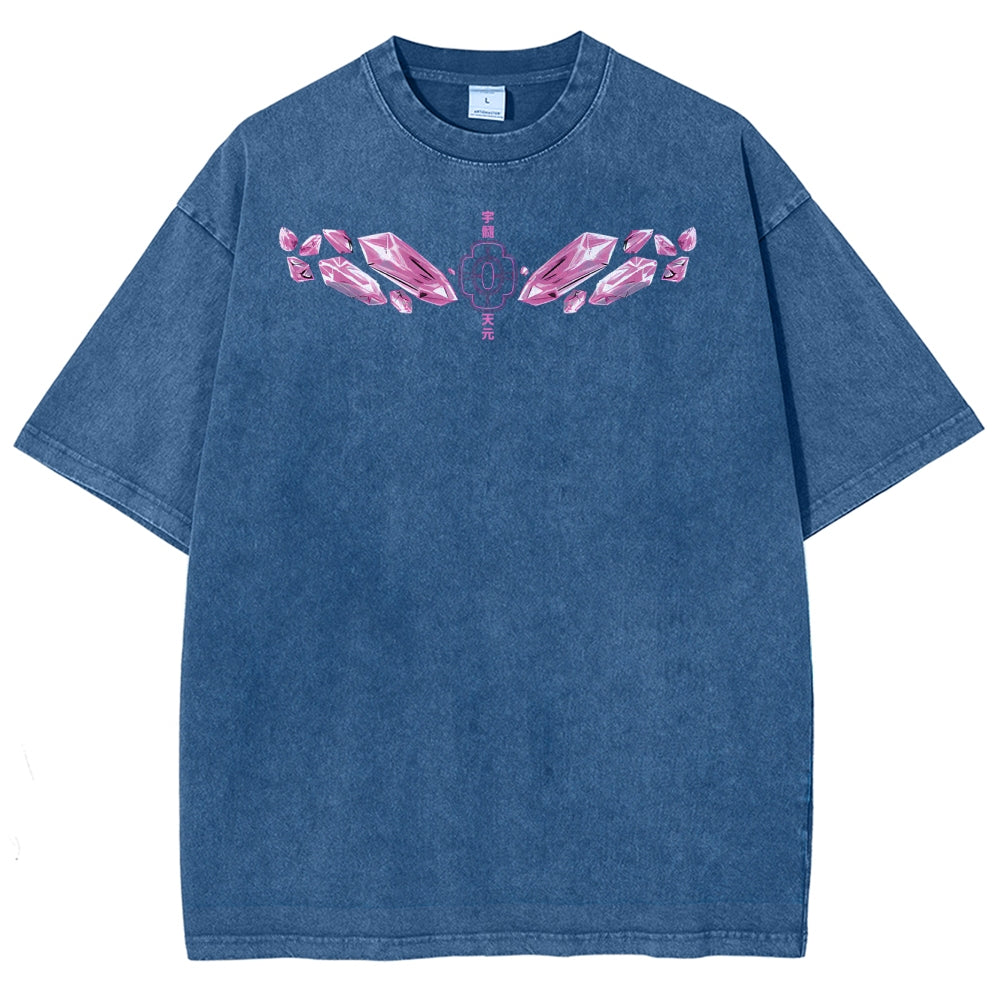 Gurren lagann Demon Slayer Uzui Tengen Unisex Fit Washed T-Shirt 2504004051