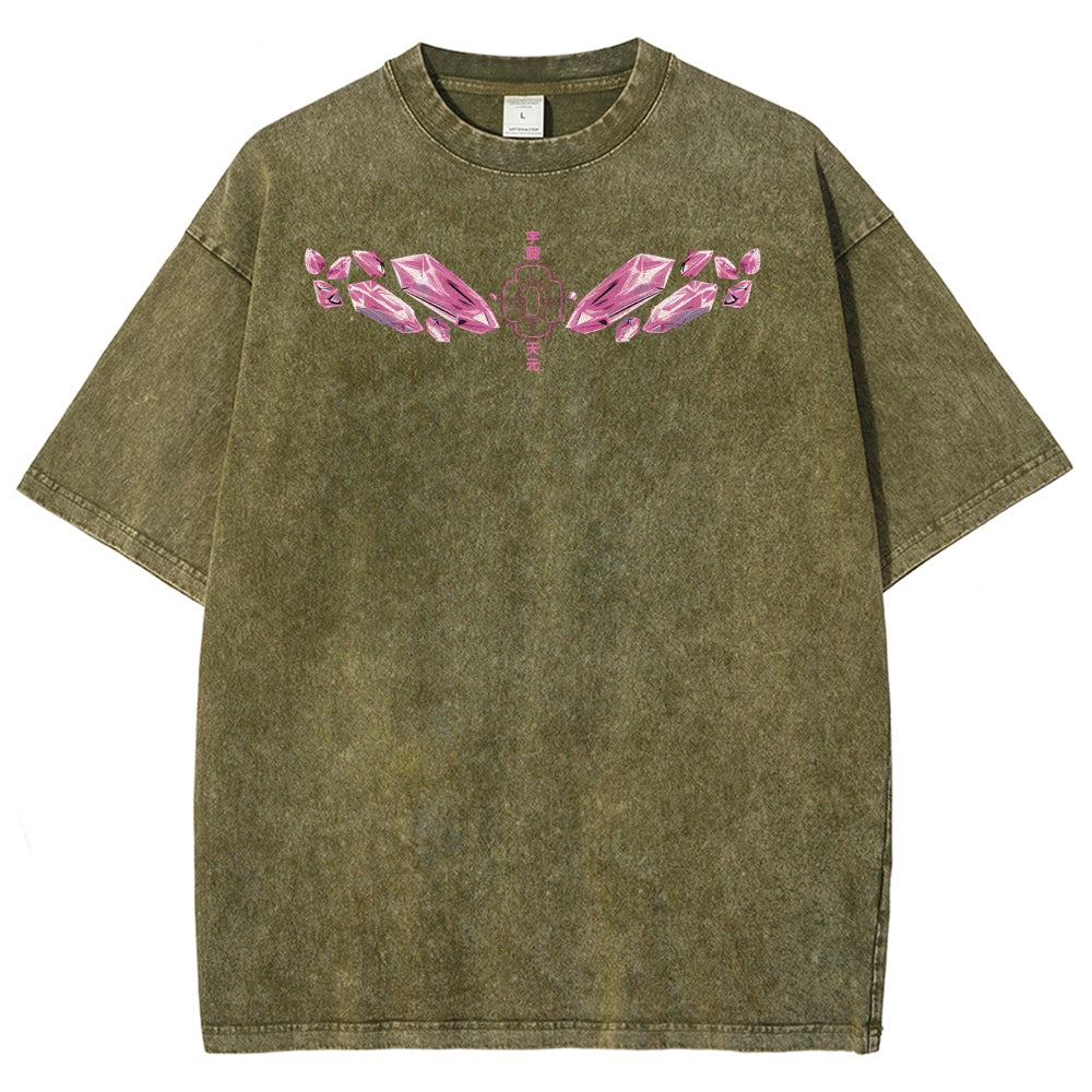 Gurren lagann Demon Slayer Uzui Tengen Unisex Fit Washed T-Shirt 2504004051