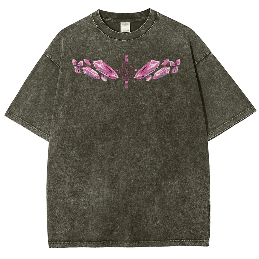 Gurren lagann Demon Slayer Uzui Tengen Unisex Fit Washed T-Shirt 2504004051