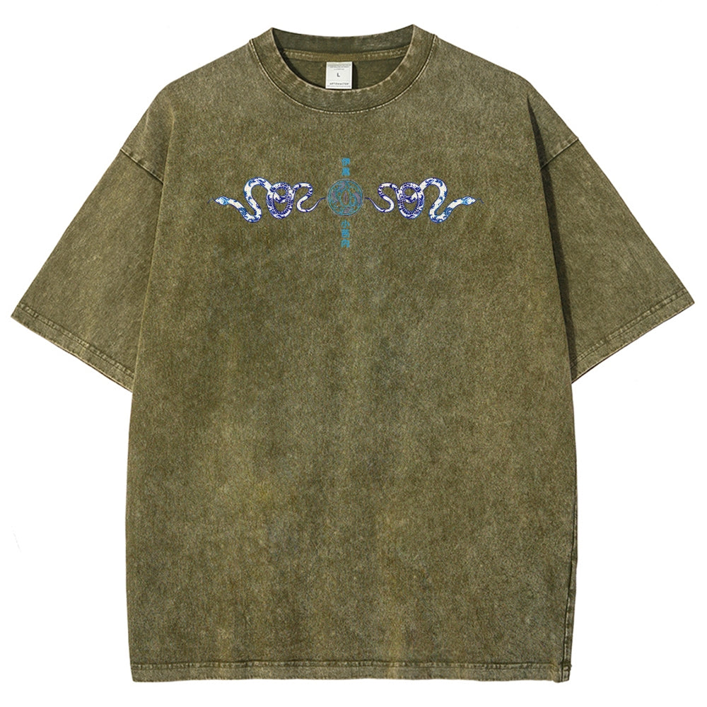 Demon slayer Iguro Obanai Unisex Fit Washed T-Shirt 2504004052