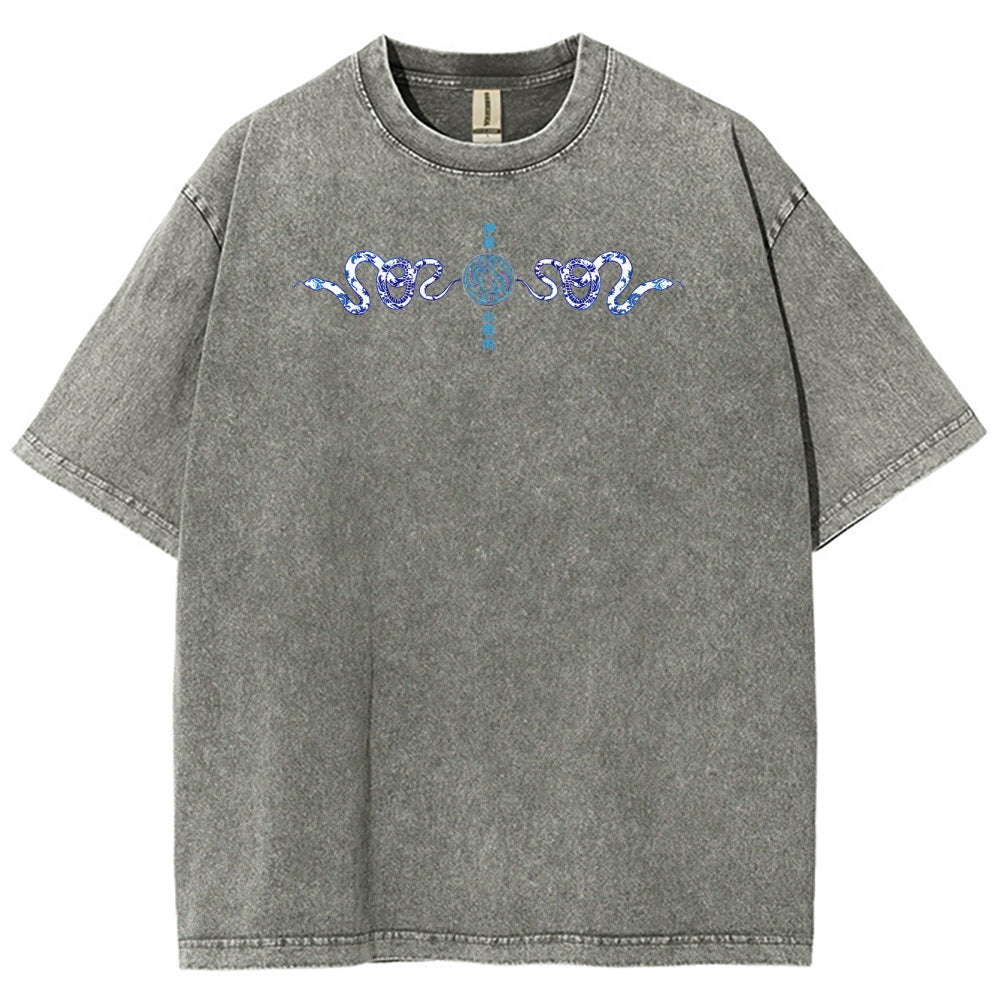Demon slayer Iguro Obanai Unisex Fit Washed T-Shirt 2504004052