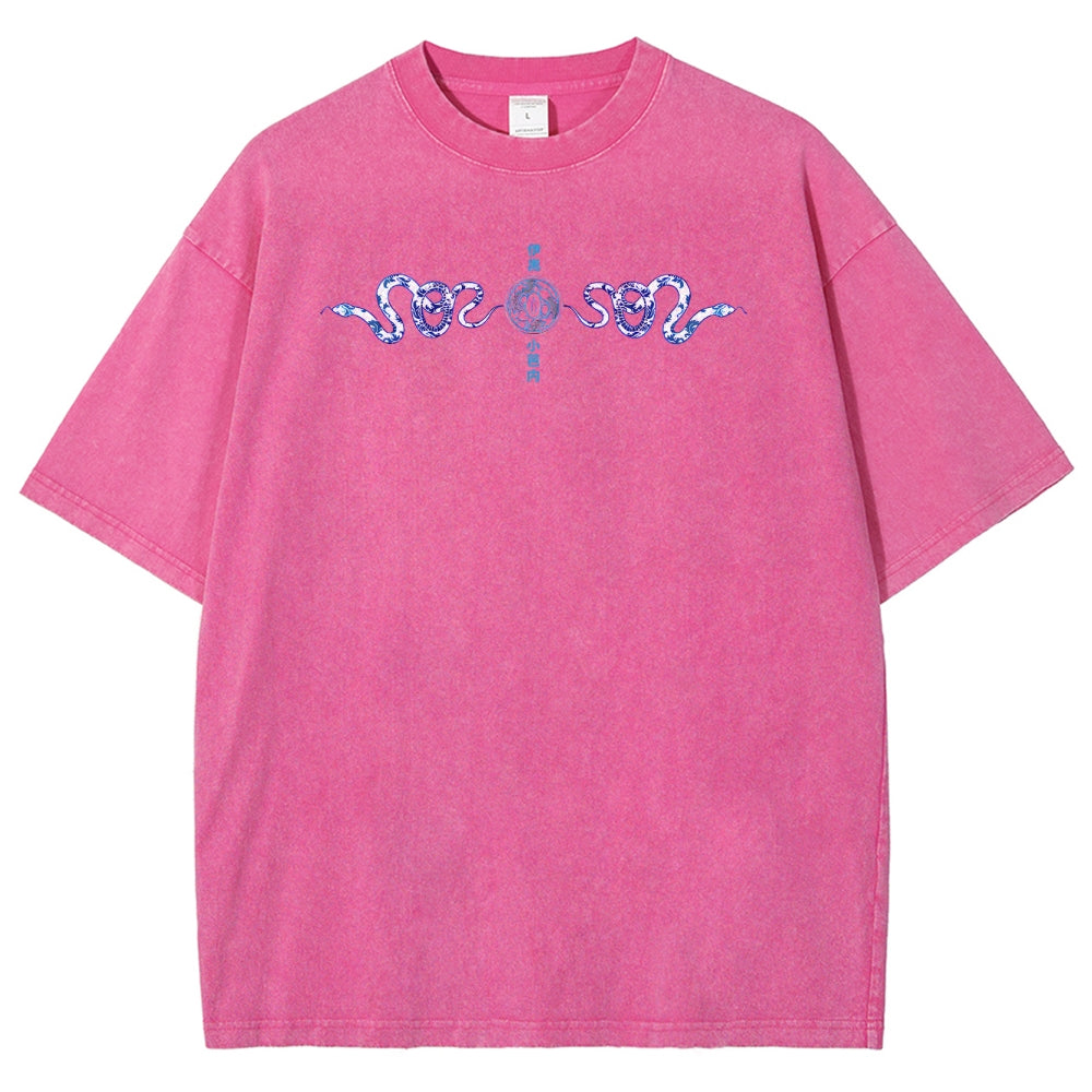 Demon slayer Iguro Obanai Unisex Fit Washed T-Shirt 2504004052