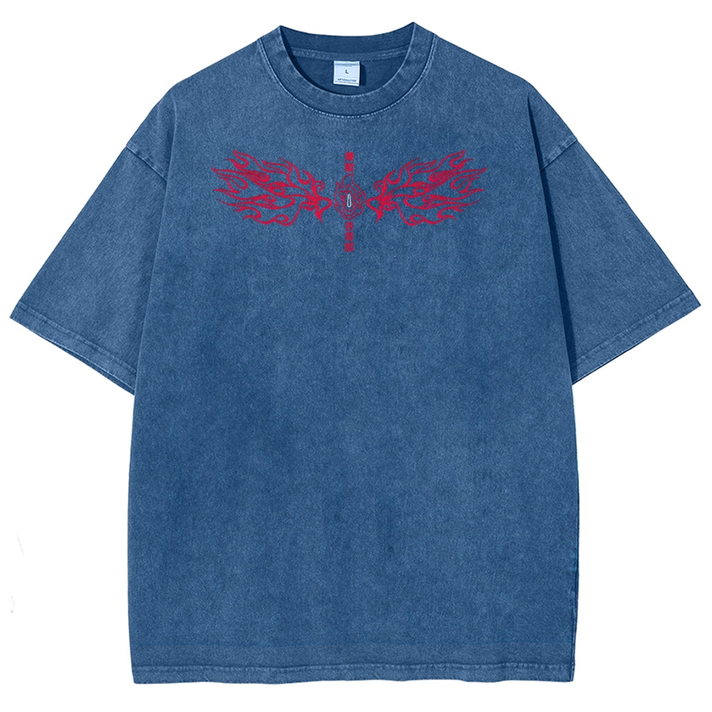 Demon Slayer Rengoku Kyoujurou Unisex Fit Washed T-Shirt 2504004054