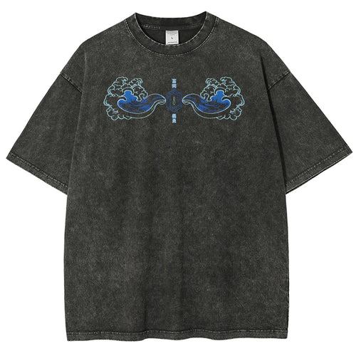 Demon Slayer Tomioka Giyuu Unisex Fit Washed T-Shirt 2504004056