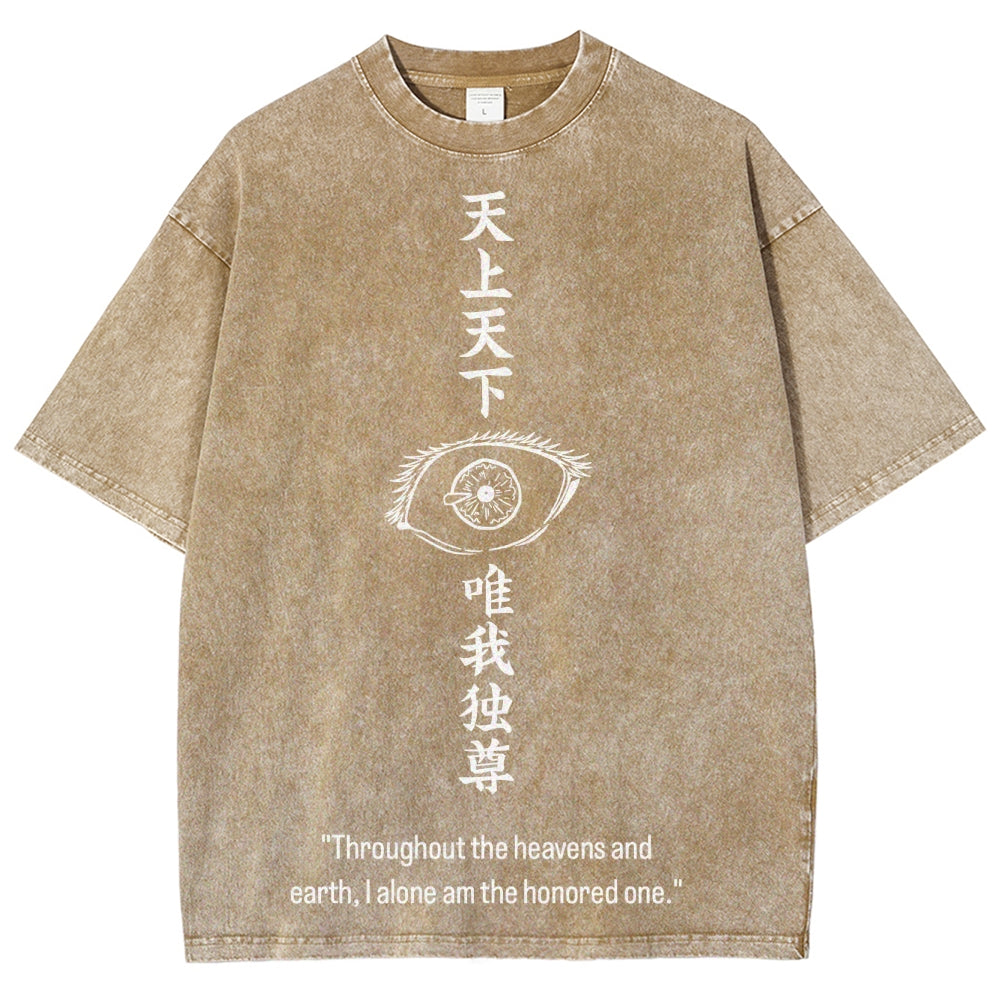 Jujutsu Kaisen Gojo Satoru Unisex Fit Washed T-Shirt 2504005203