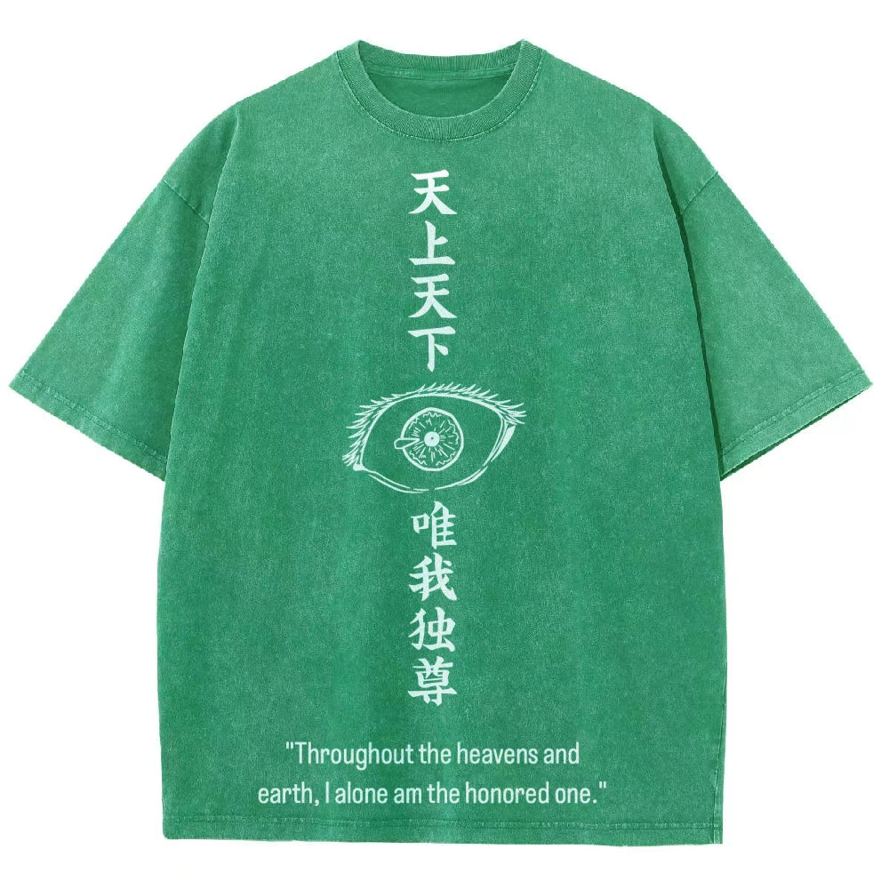 Jujutsu Kaisen Gojo Satoru Unisex Fit Washed T-Shirt 2504005203