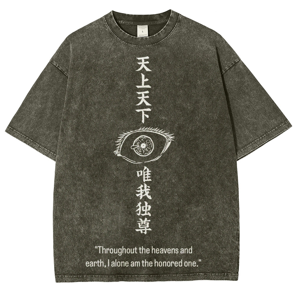 Jujutsu Kaisen Gojo Satoru Unisex Fit Washed T-Shirt 2504005203