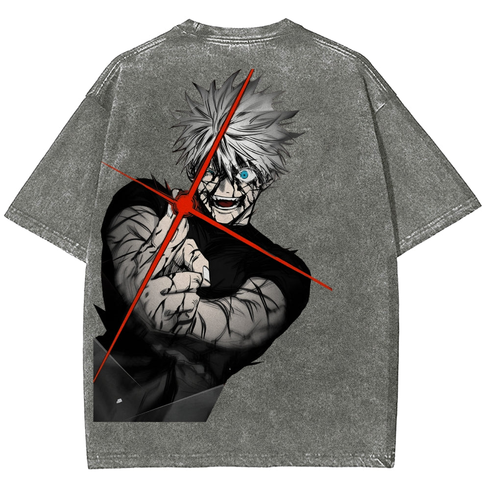 Jujutsu Kaisen Gojo Satoru Unisex Fit Washed T-Shirt 2504005203