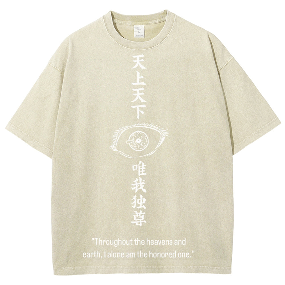 Jujutsu Kaisen Gojo Satoru Unisex Fit Washed T-Shirt 2504005203